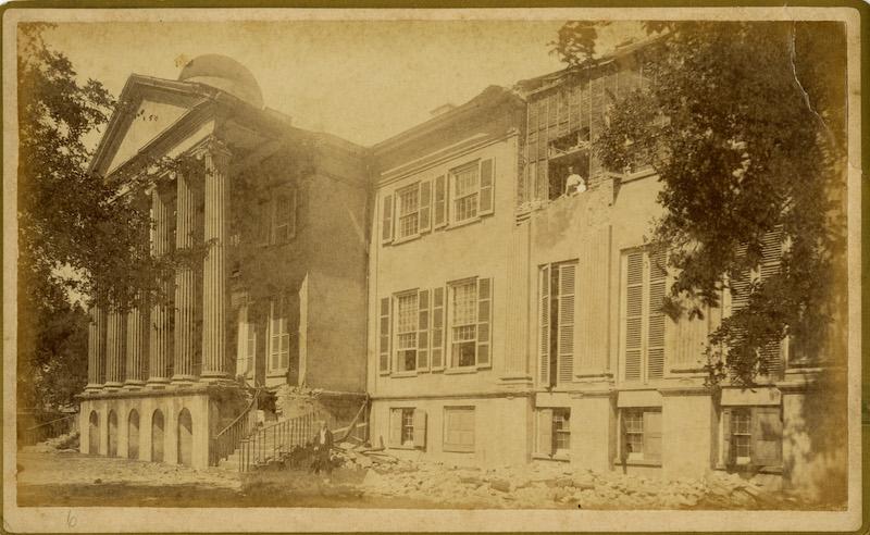 Randolph Hall post-earthquake in 1886